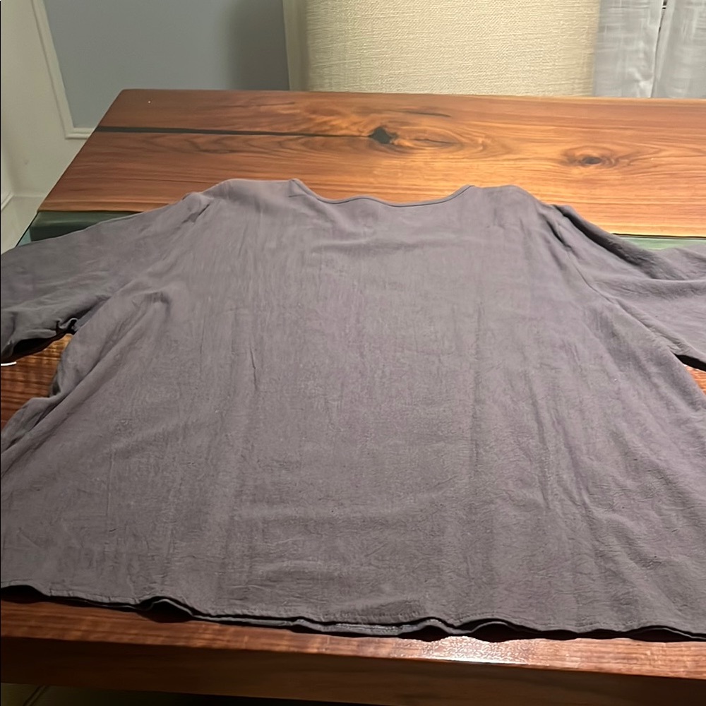 Gray Fish Print Blouse New Never Worn. - Picture 4 of 4
